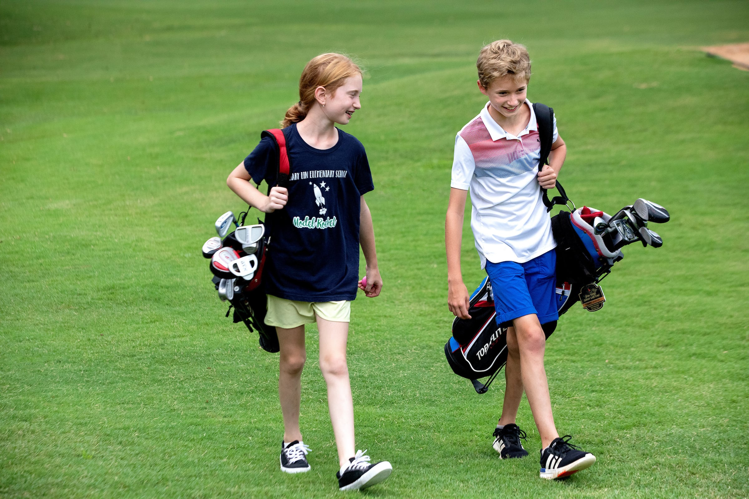 golfers on course
