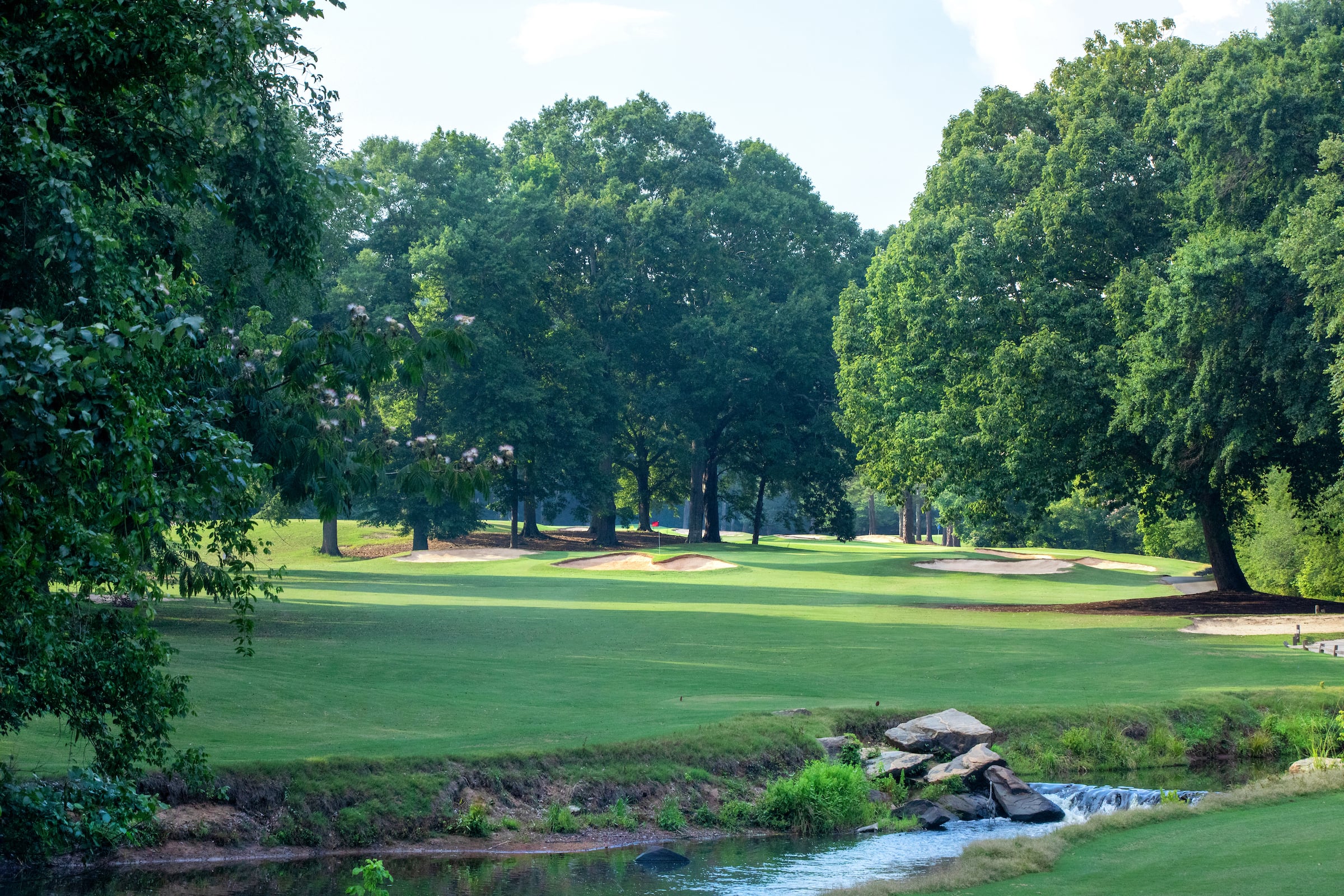 golfers on course