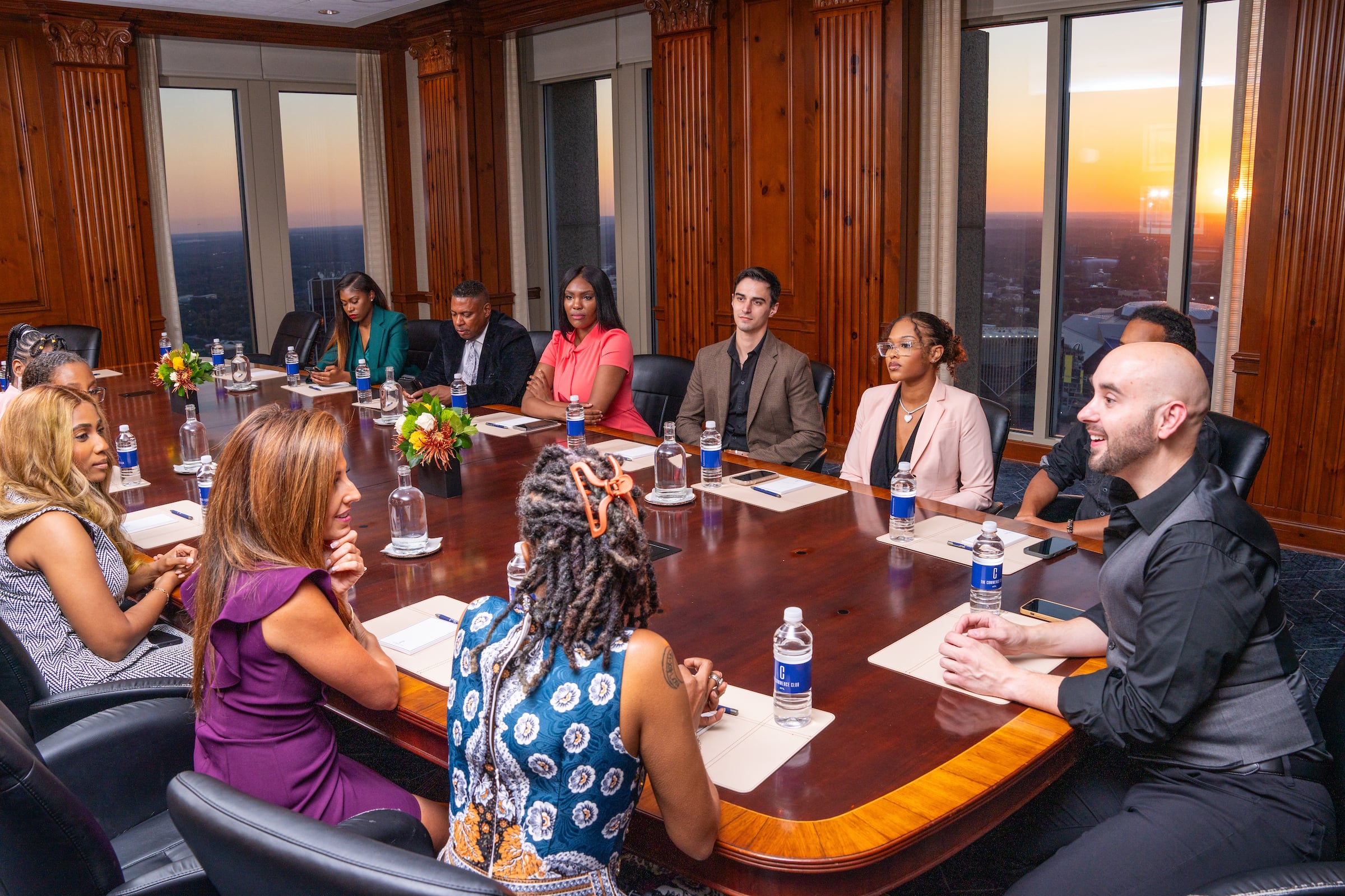 Group of people meeting in a Boardroom