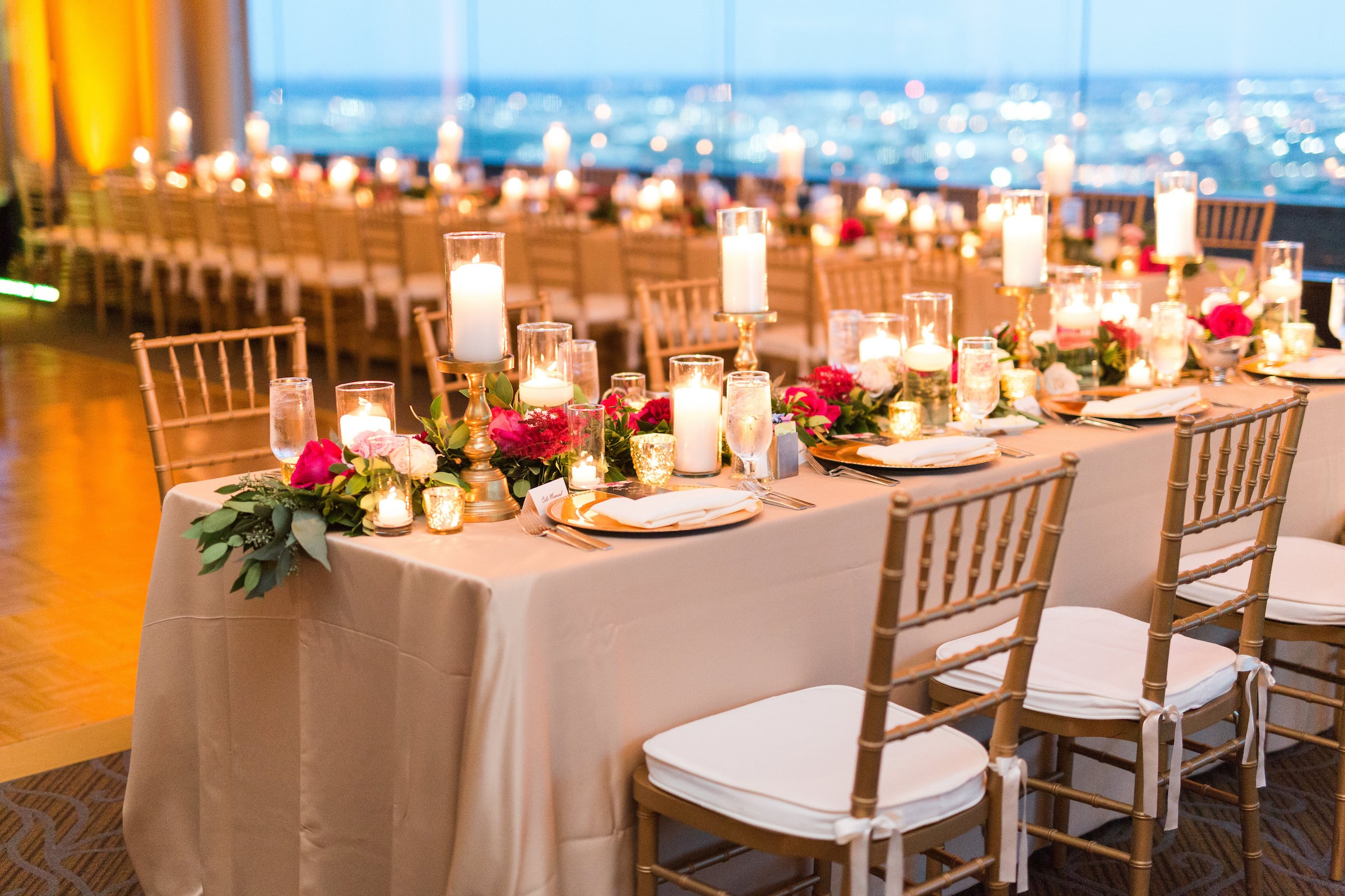 Wedding Reception Table Set Up