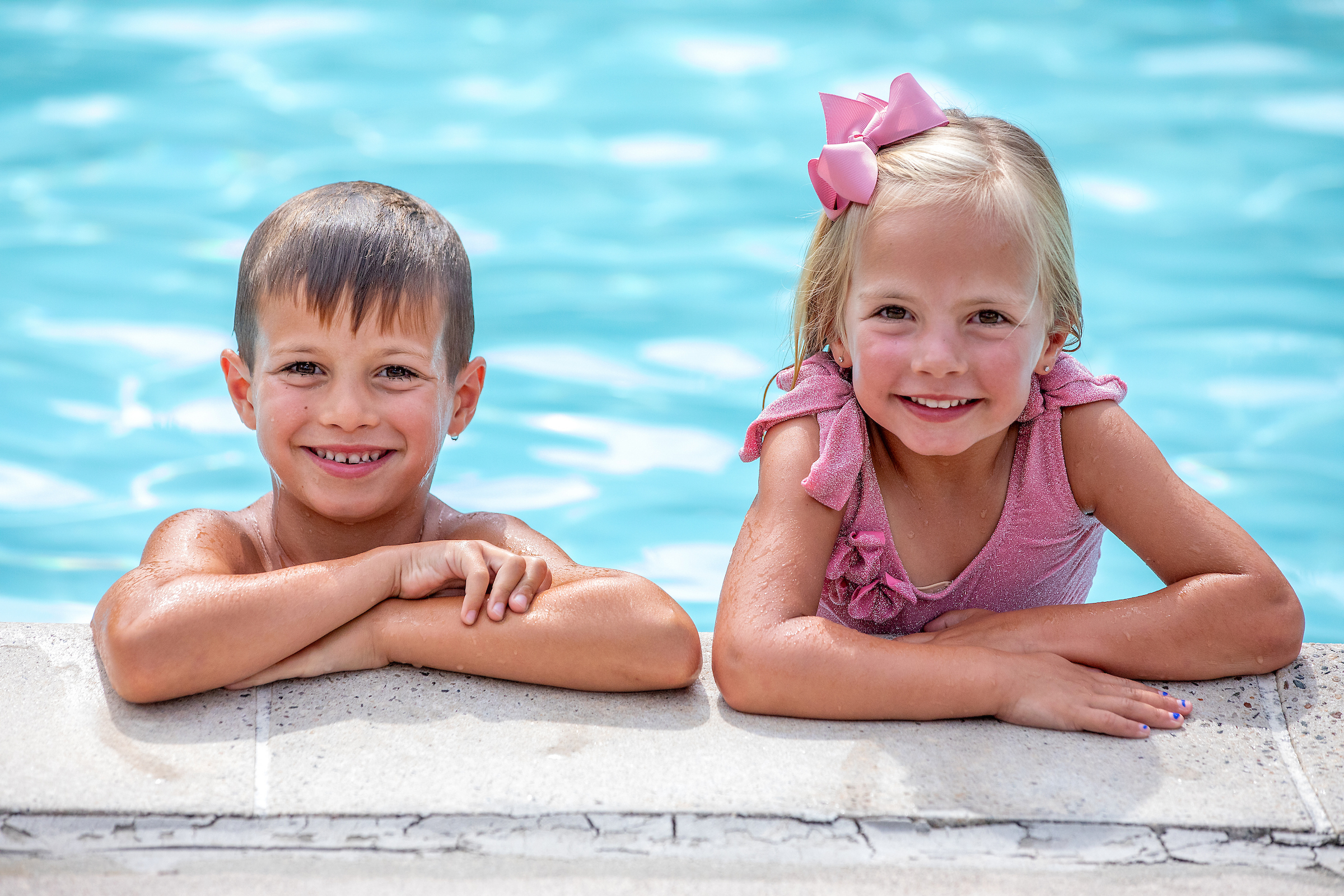 Children swimming
