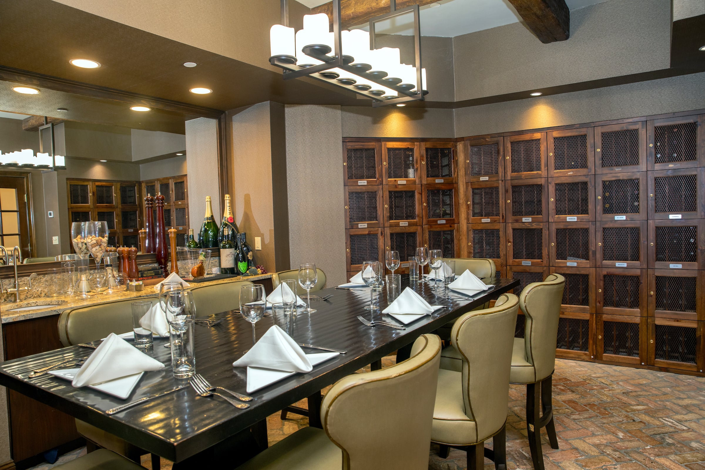 Wine cellar area