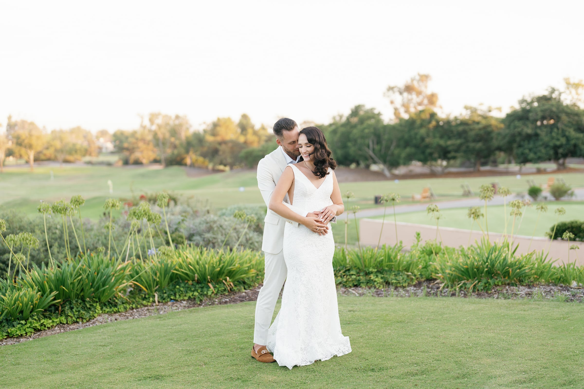 Bride & Groom on Golf Course