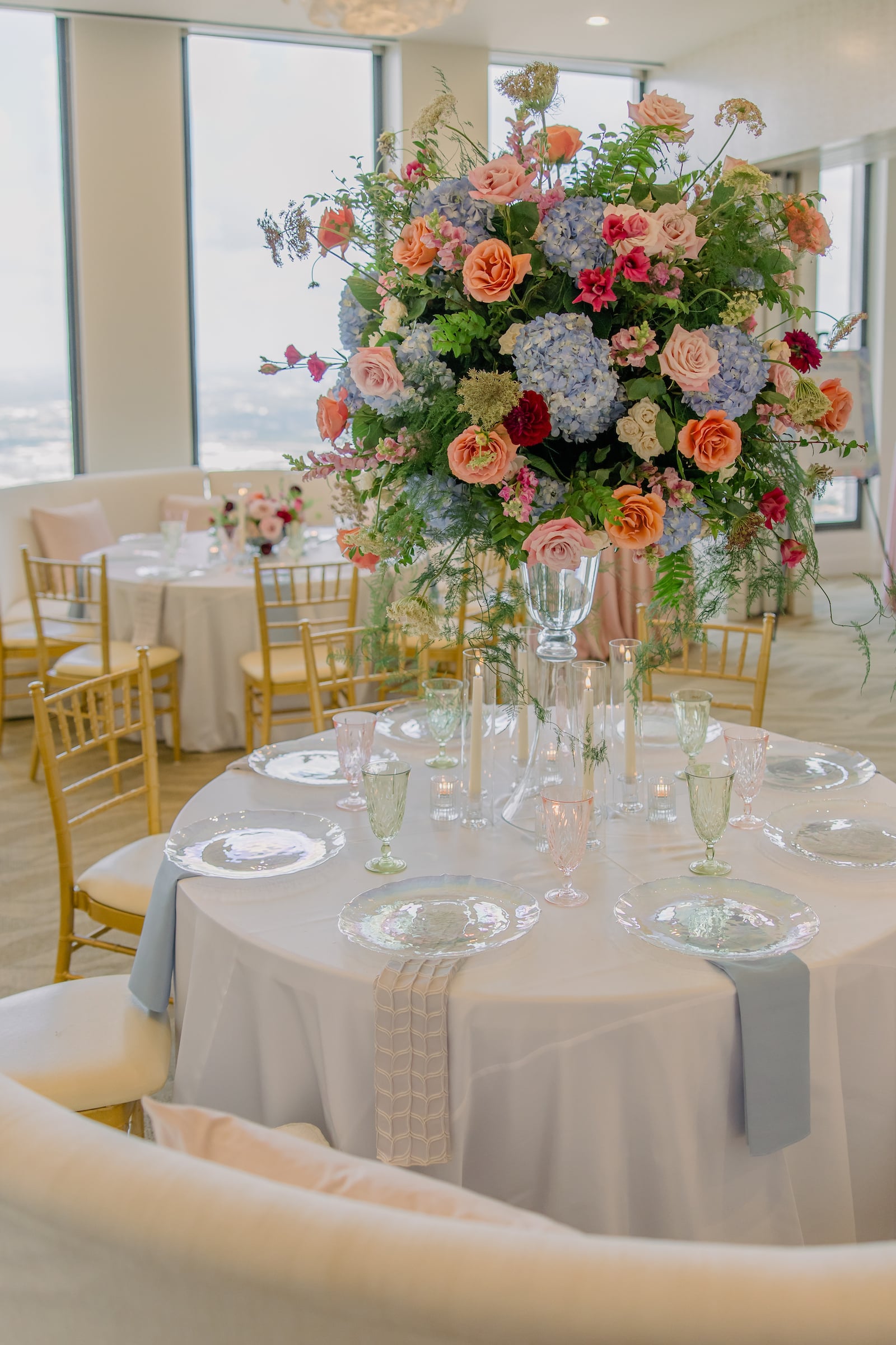 Private Event table set up at The Houston Club