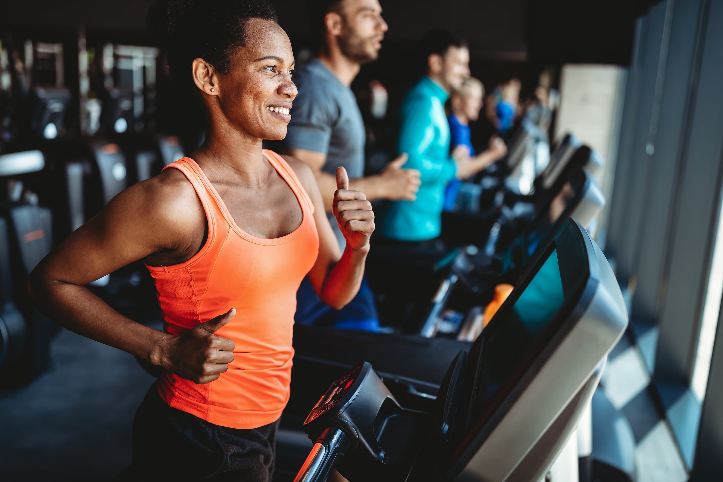 Woman on treadmill