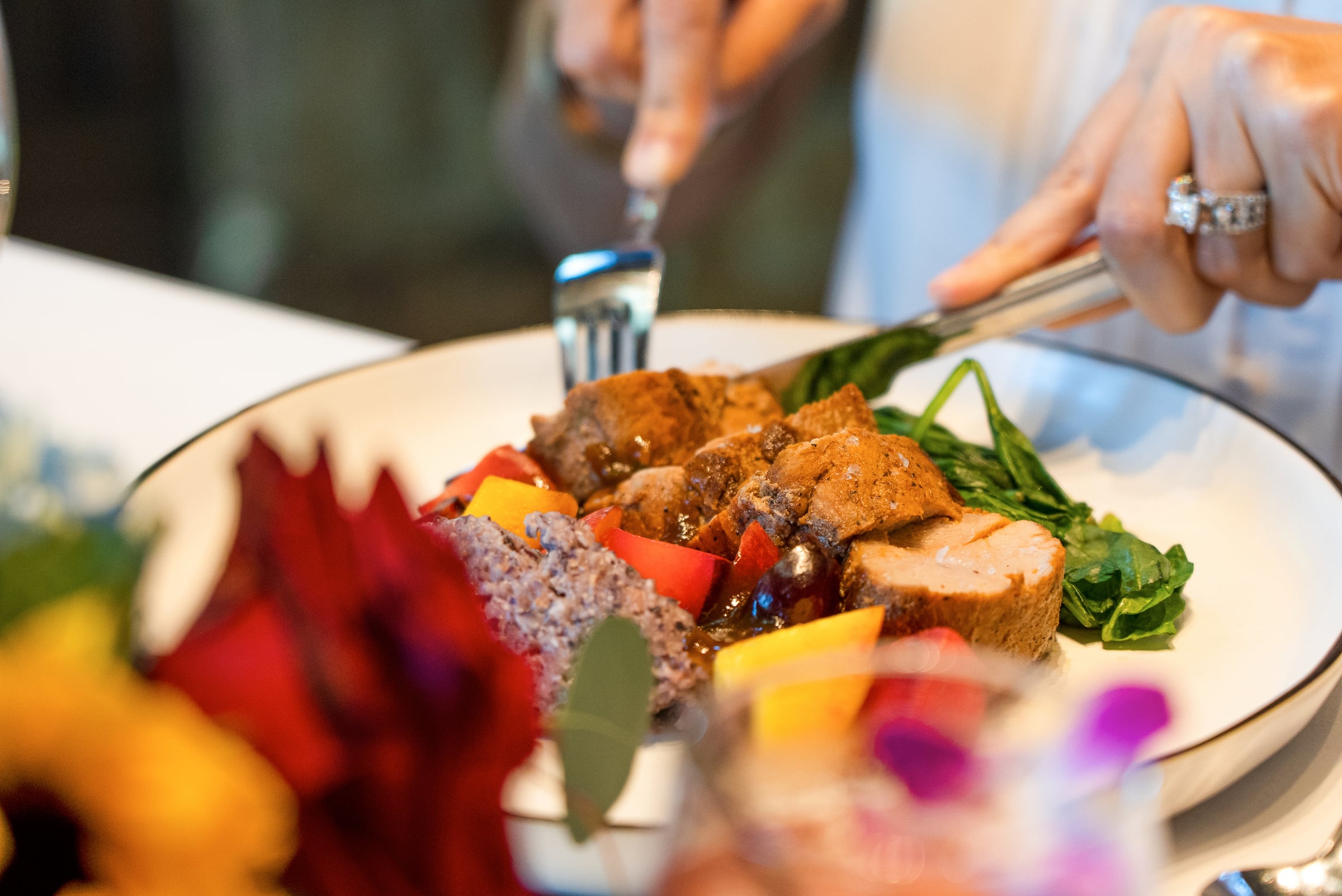 Plate with food