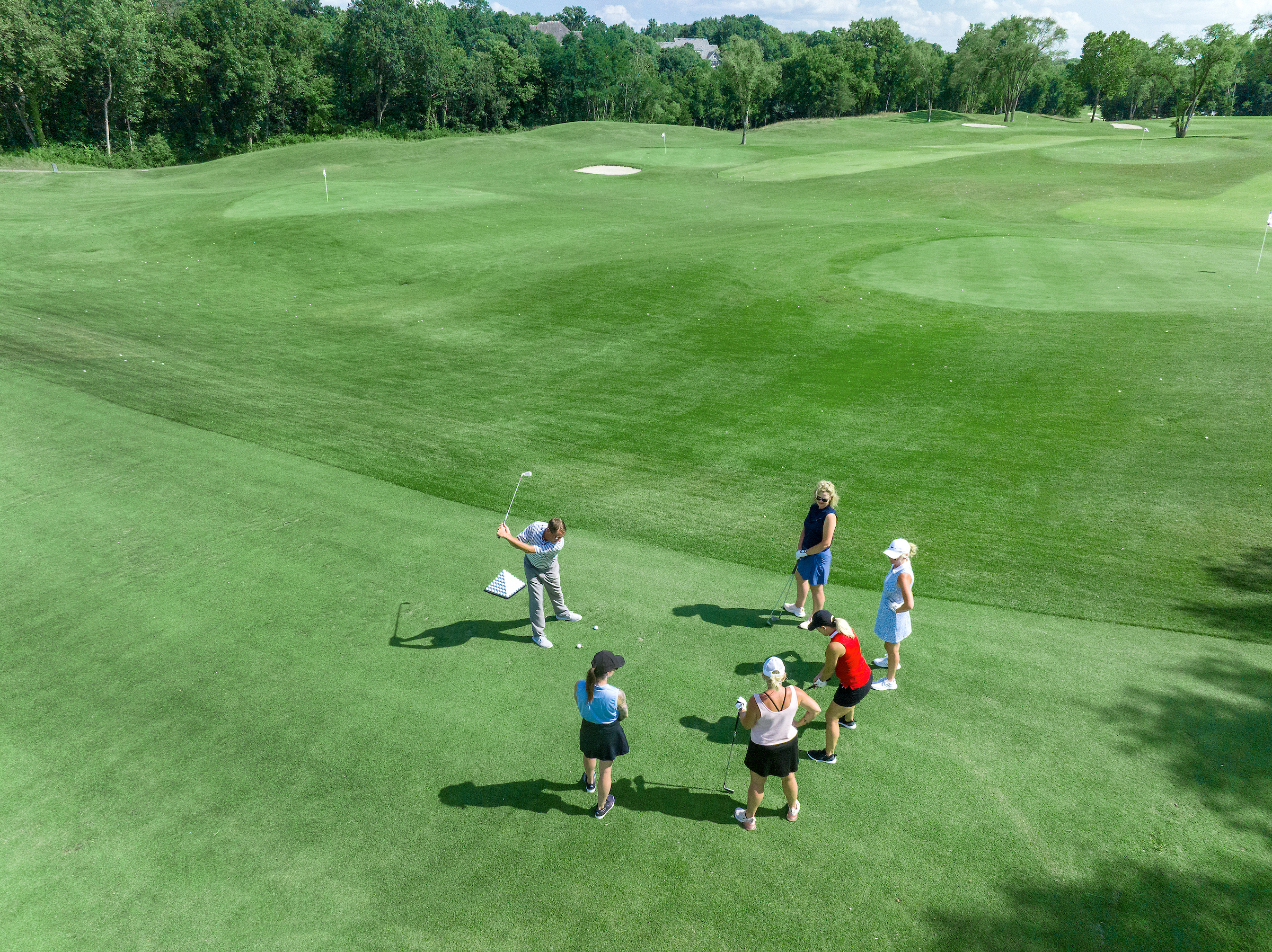 Golfers on course