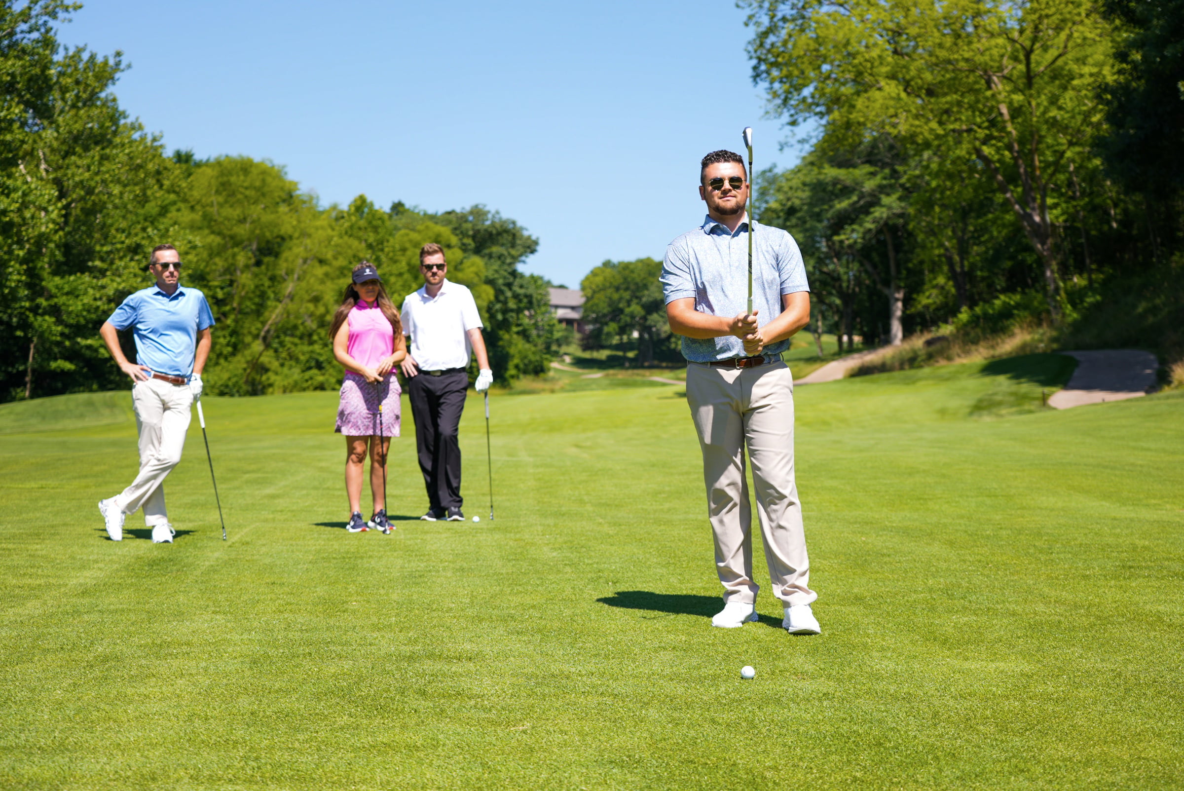Members golfing