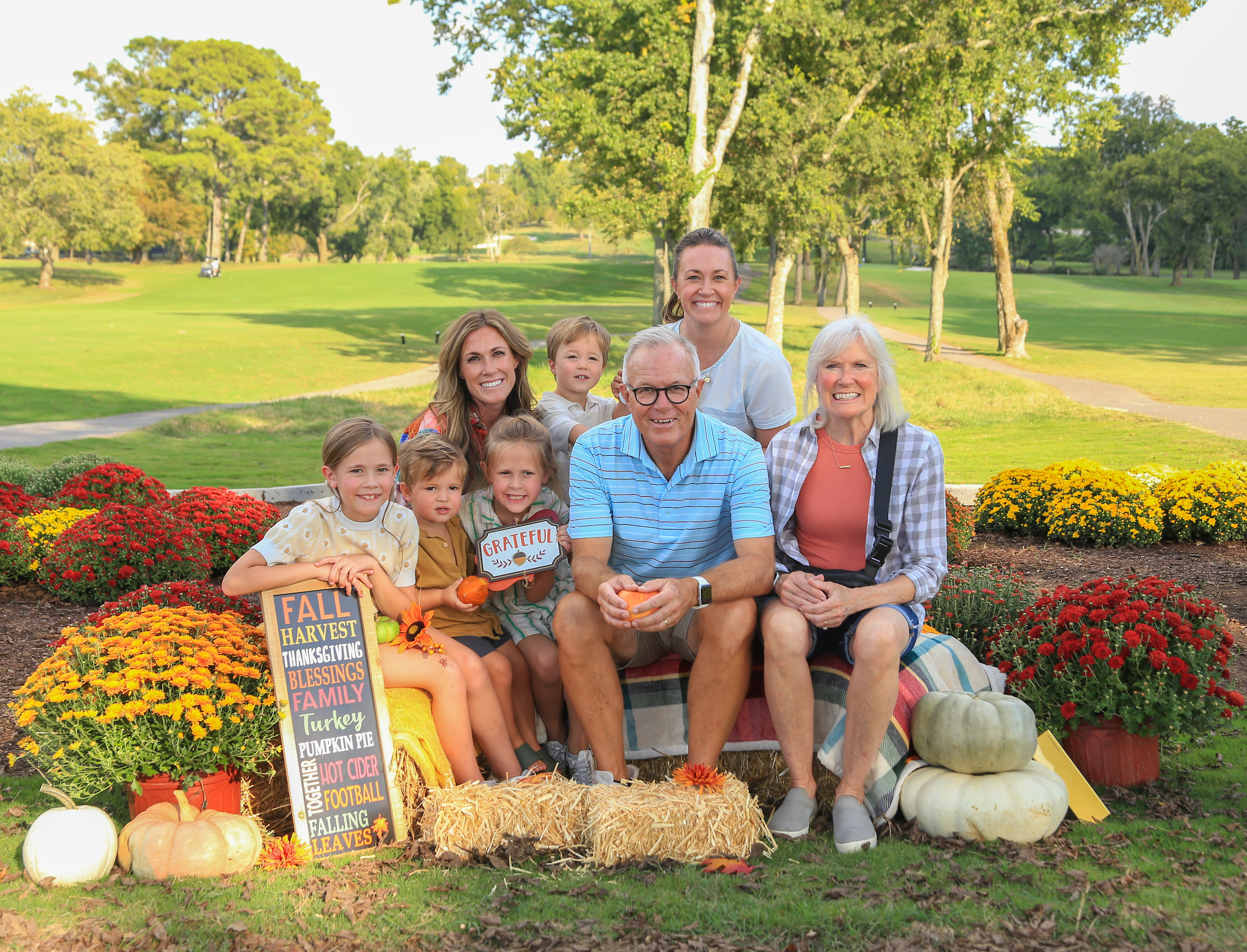 Family at fall festival