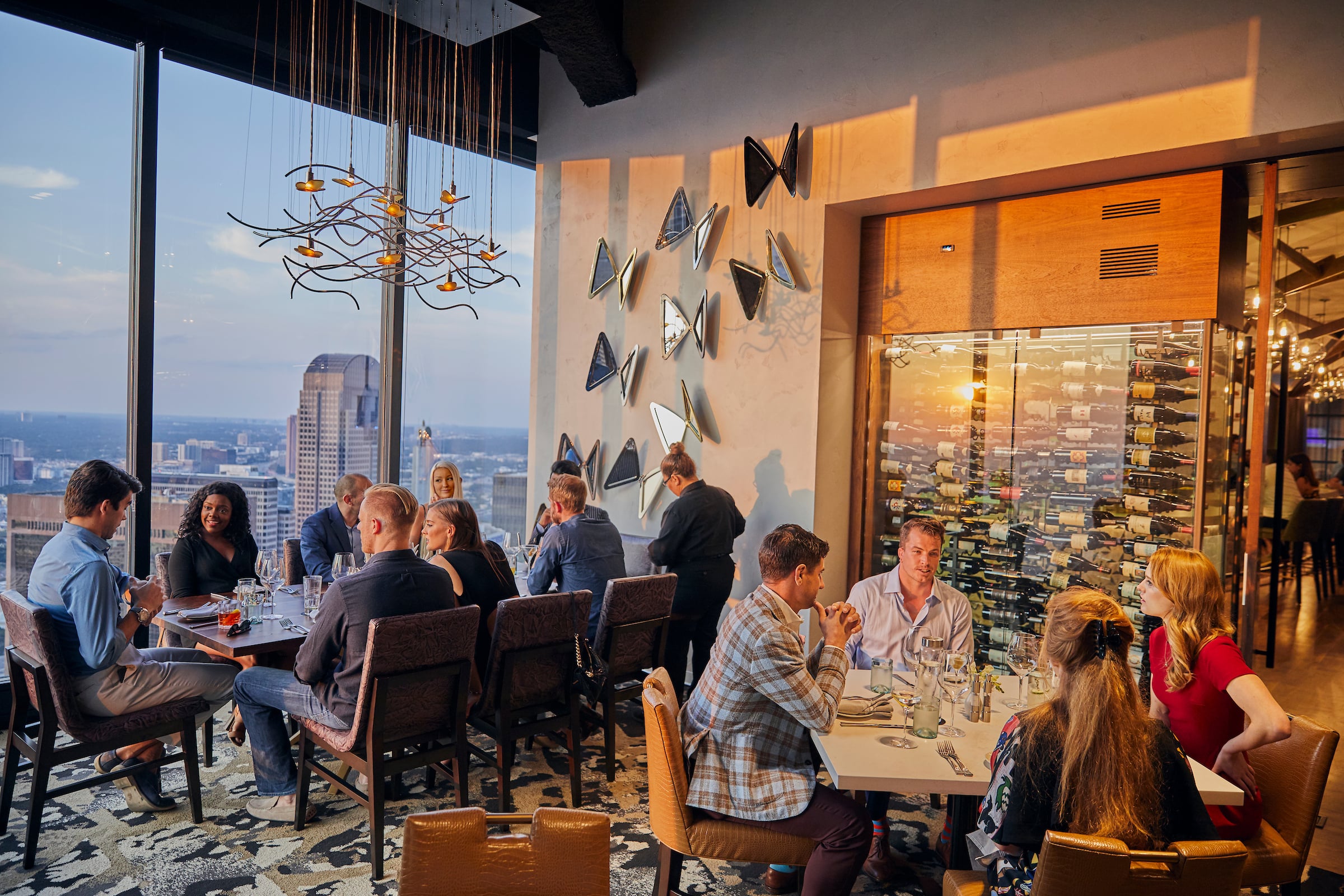 Tower Club Dallas Dining Room view with diners