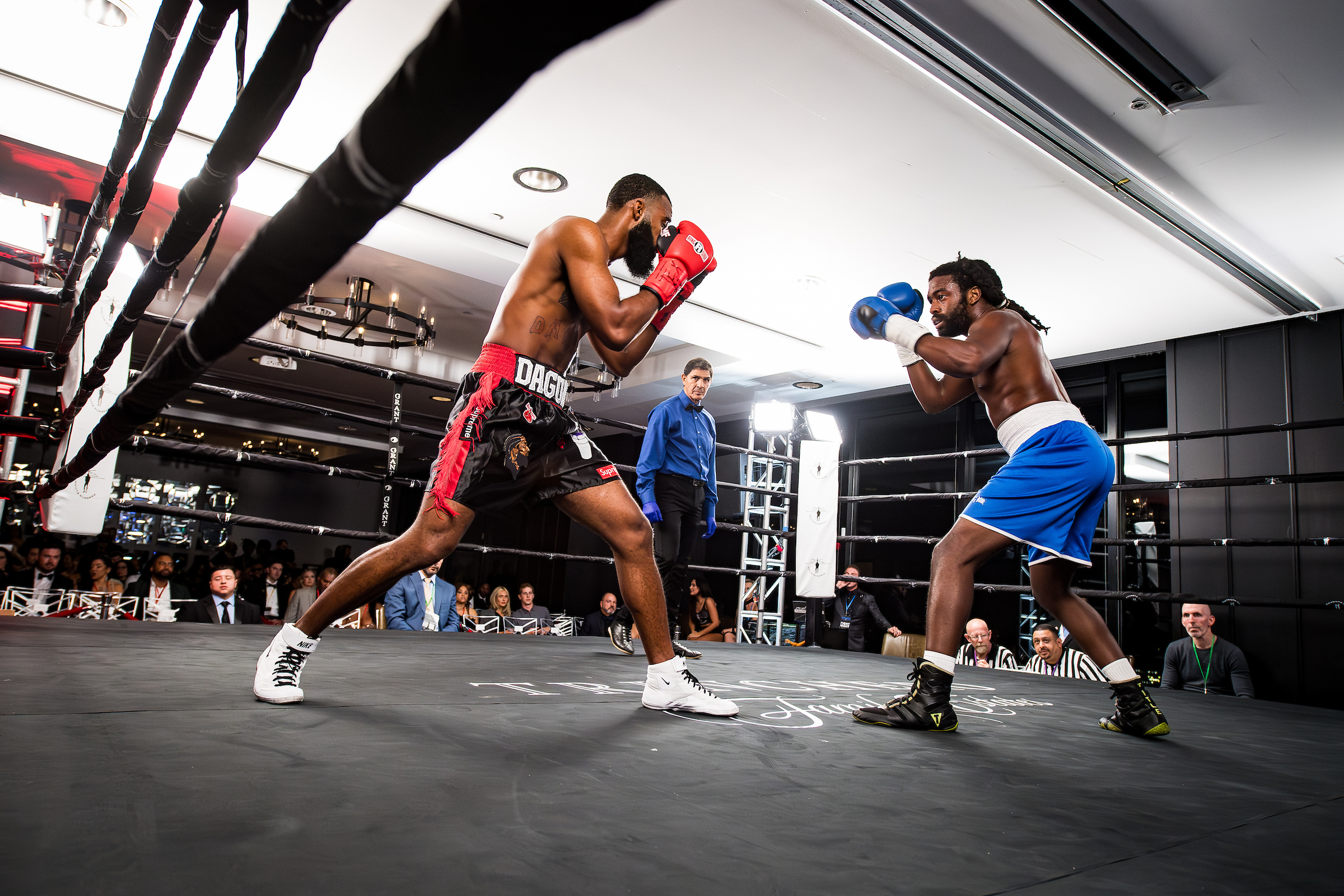 Tower Club Dallas Fight Night Event - 2 Boxers in Ring