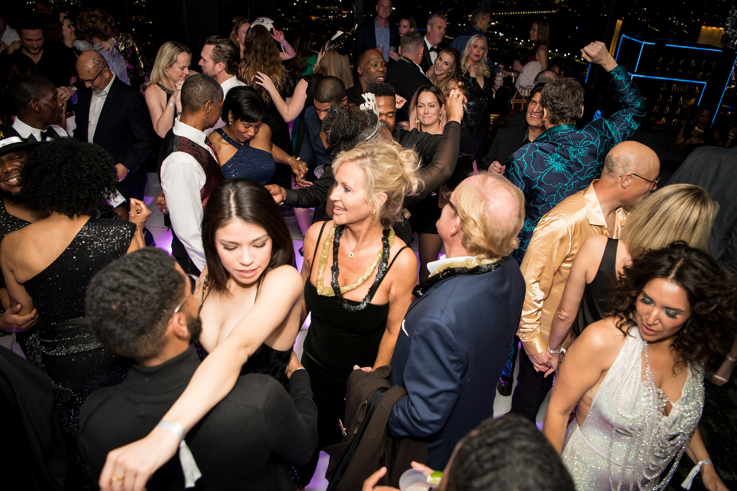 New Year's Eve Celebration with people dancing