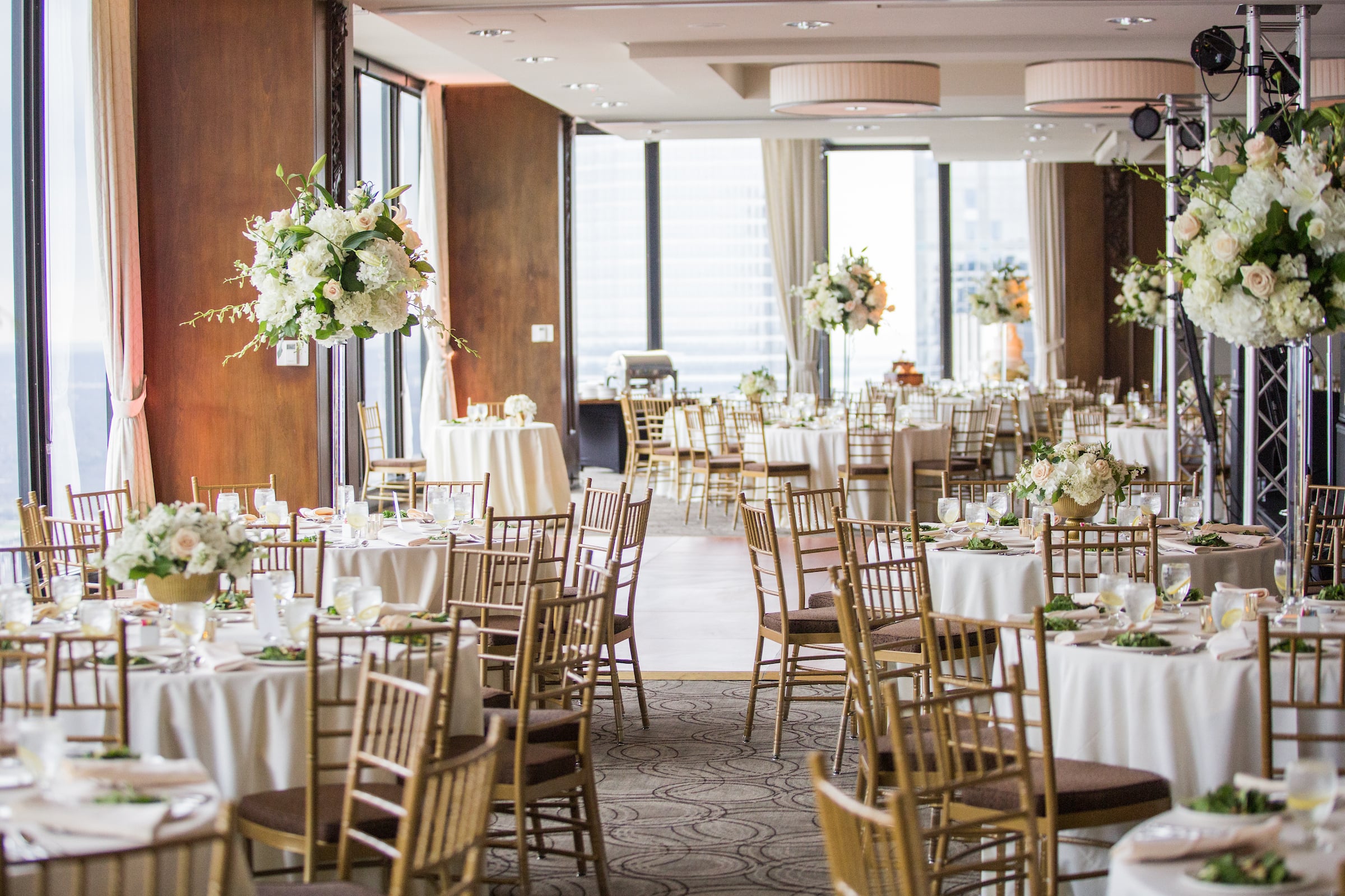 Tower Club Dallas Wedding Reception Set Up