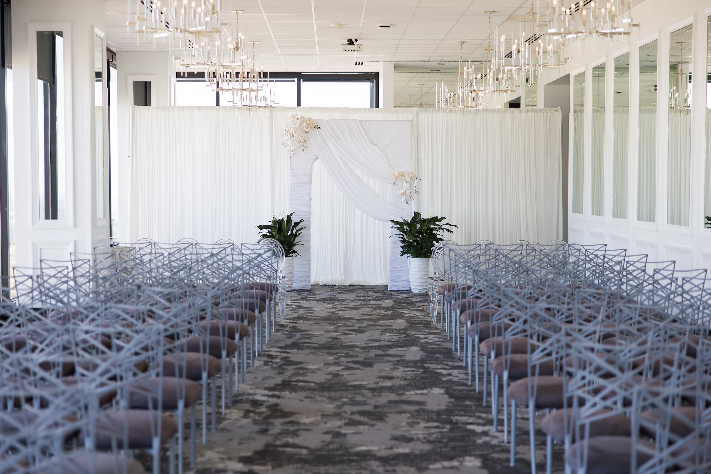 Wedding Ceremony Set Up with chairs