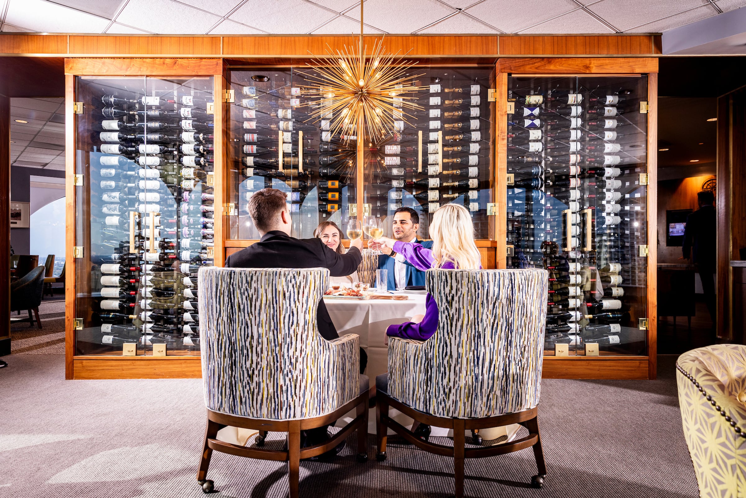 Wine room at Tower Club Ft Lauderdale