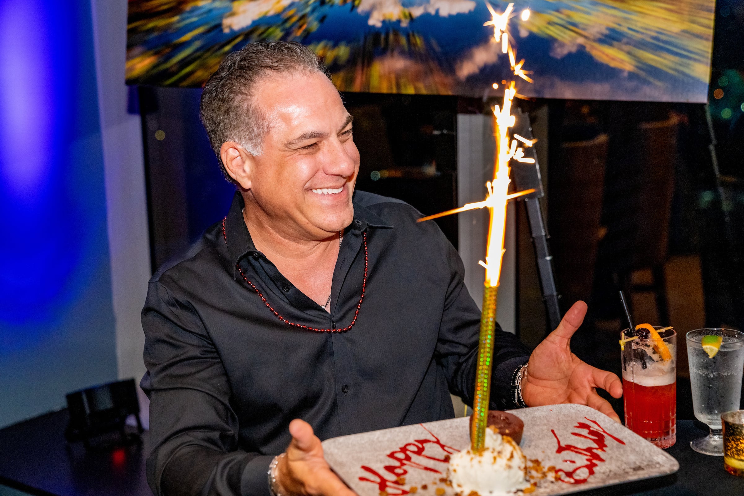 Man celebrating his birthday