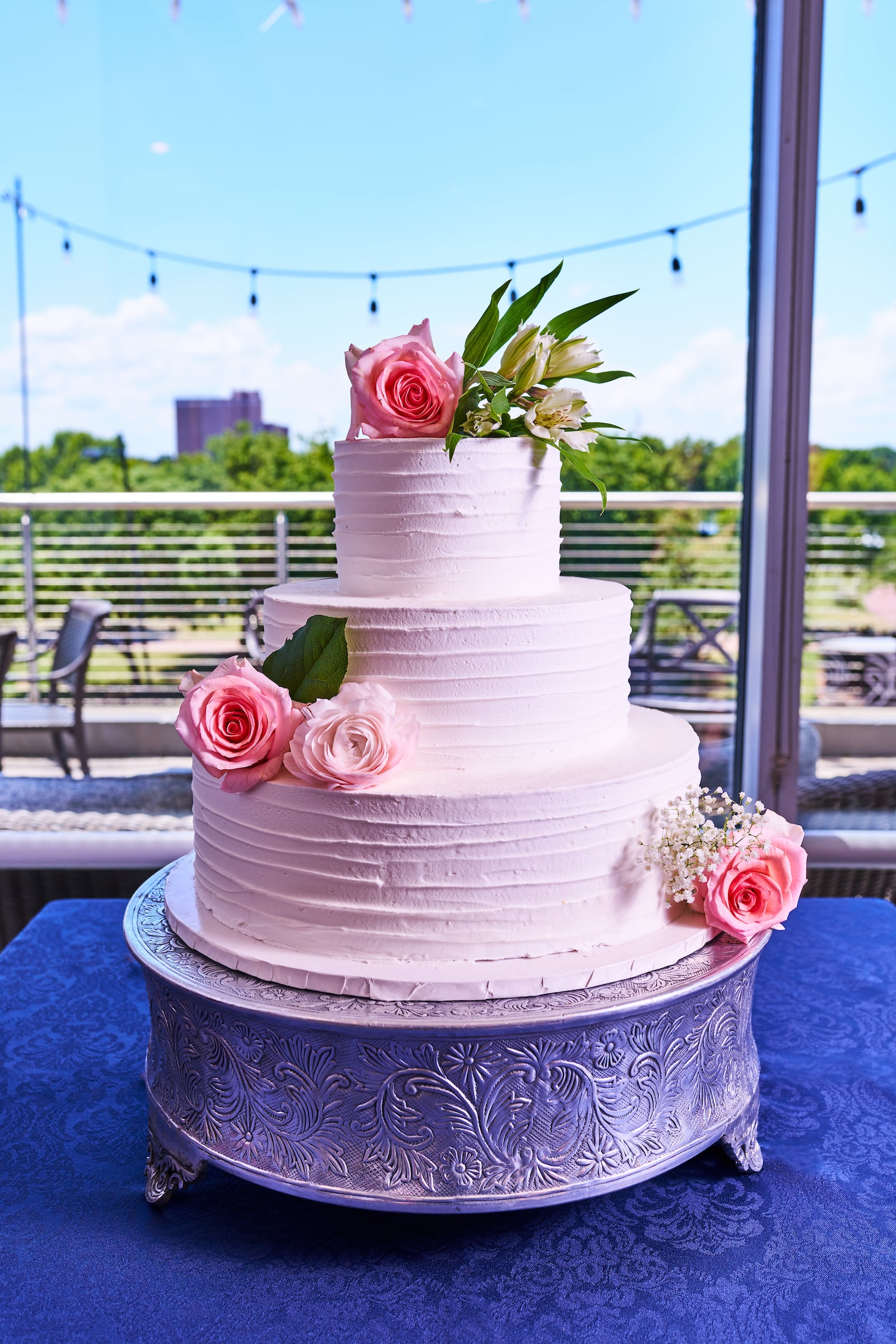 Three tier wedding cake