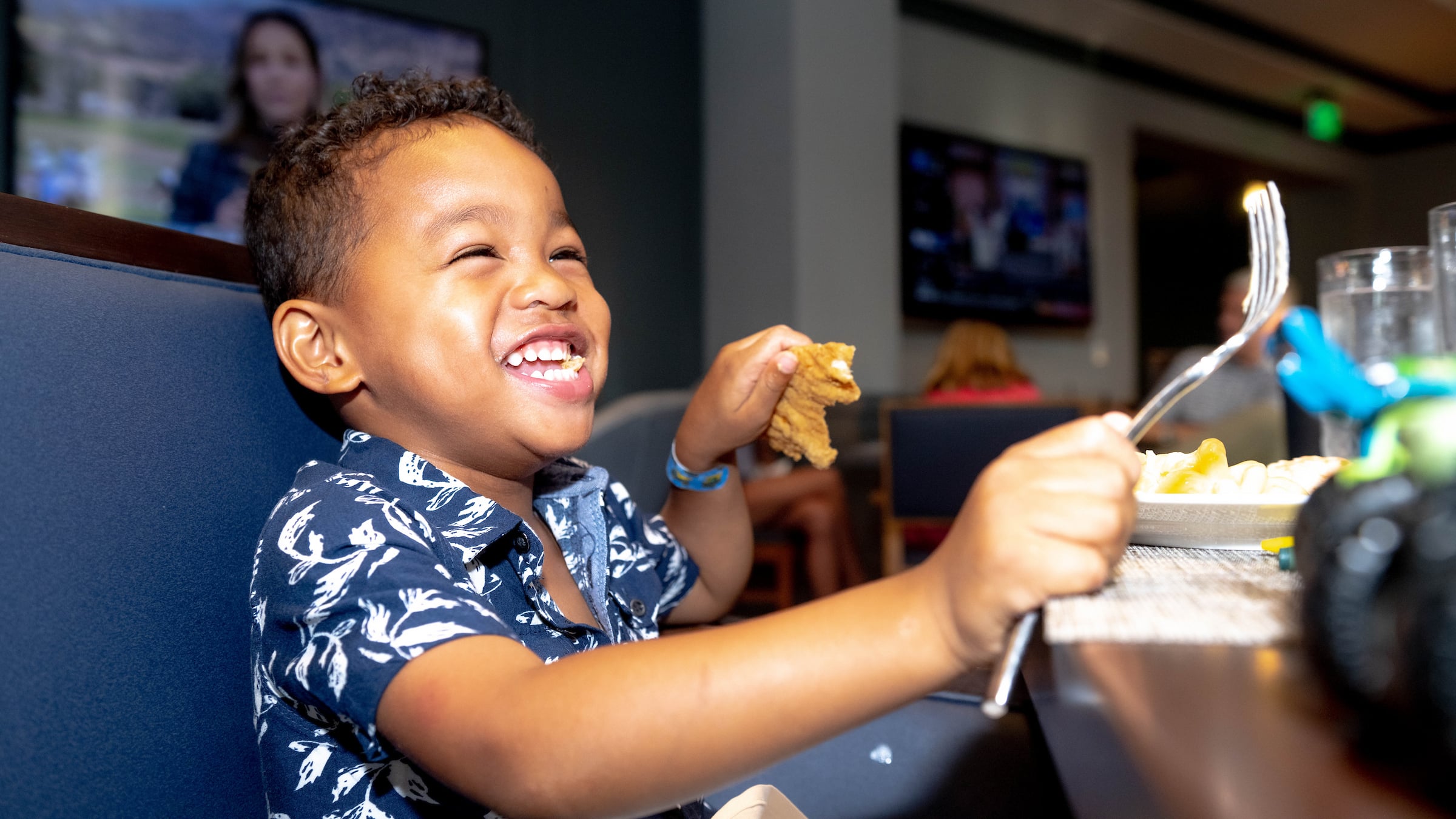 Young child eating