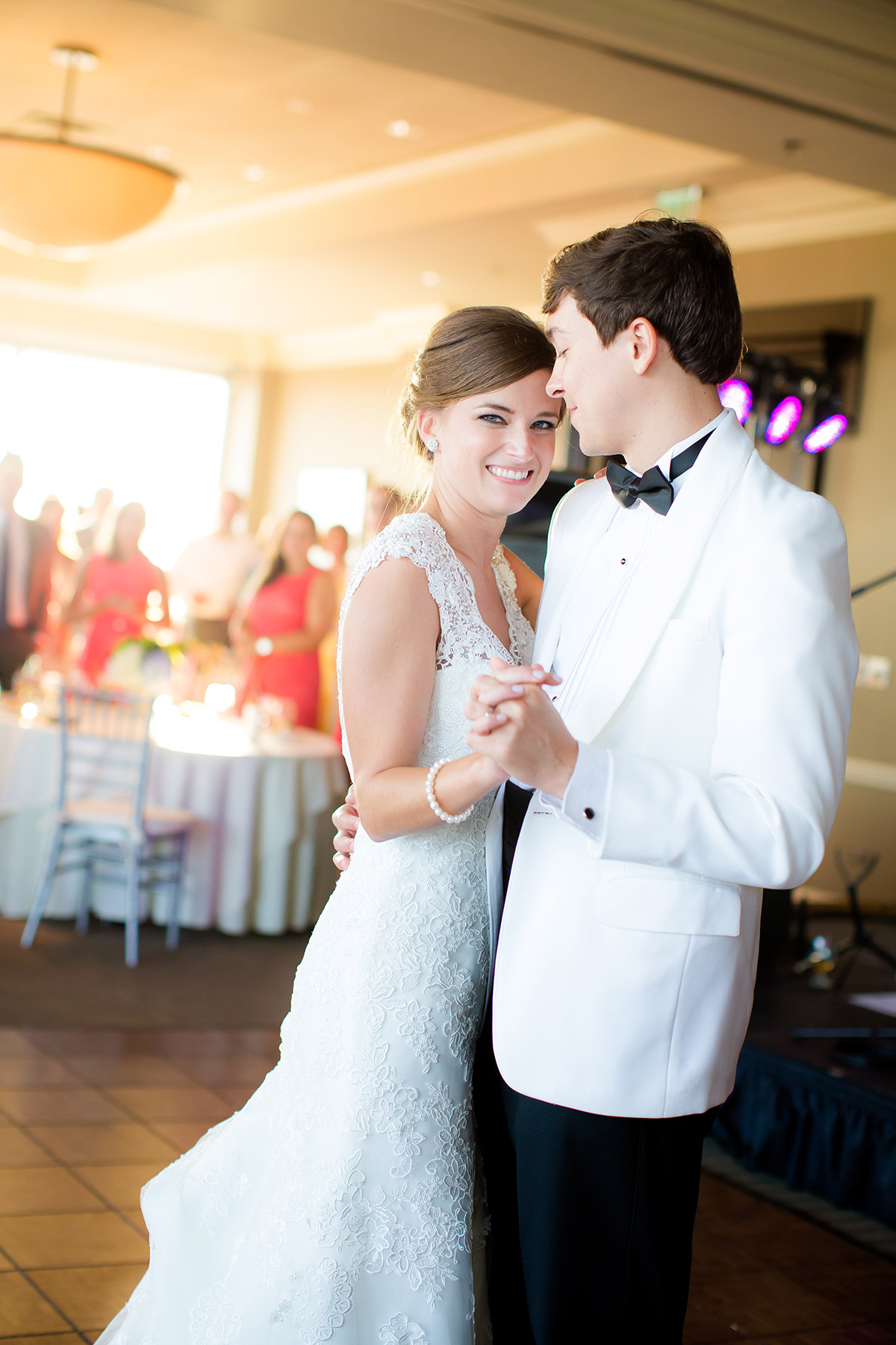 Bride and groom doing first dance