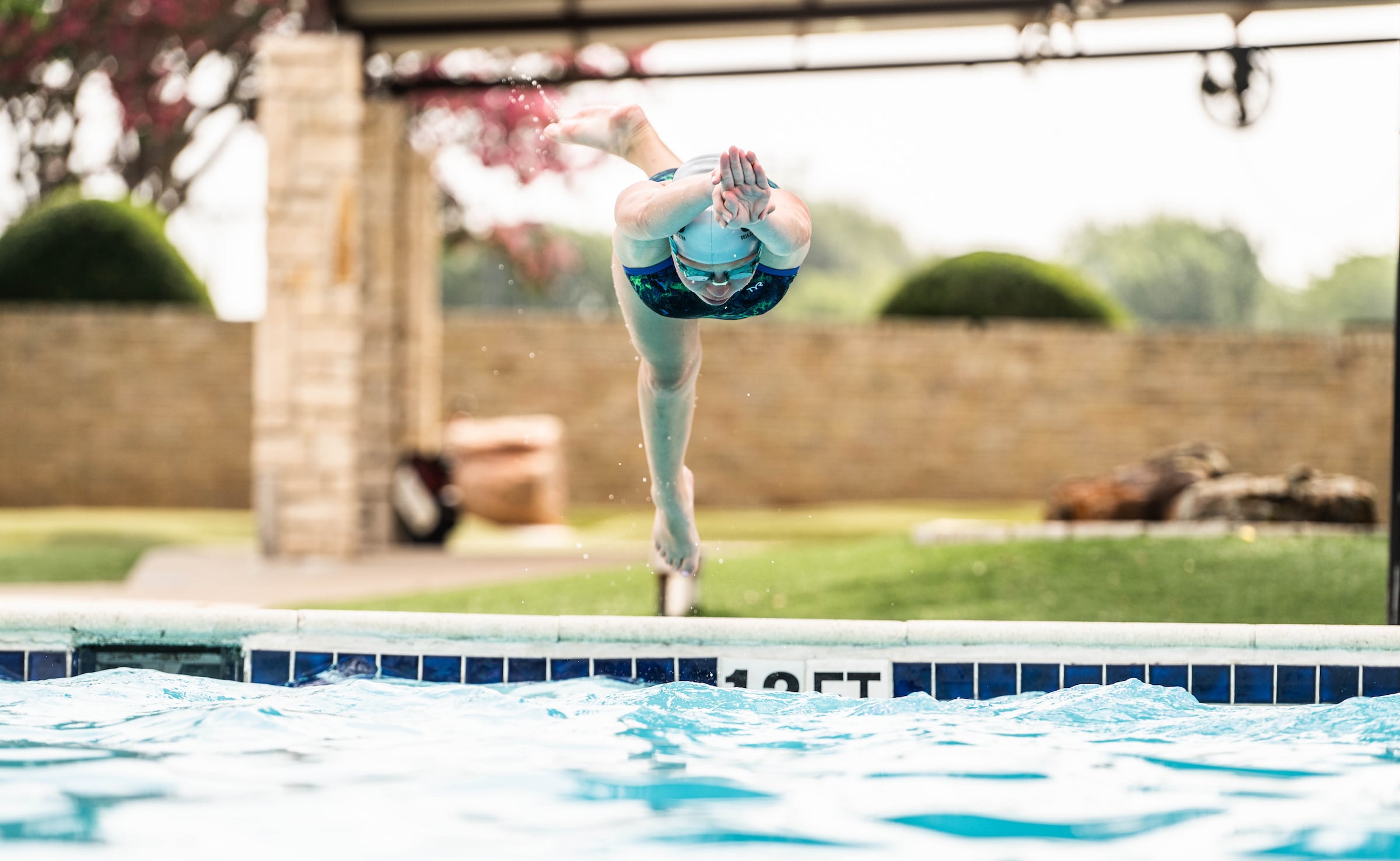 Walnut Creek Country Club - Swimmer diving into pool