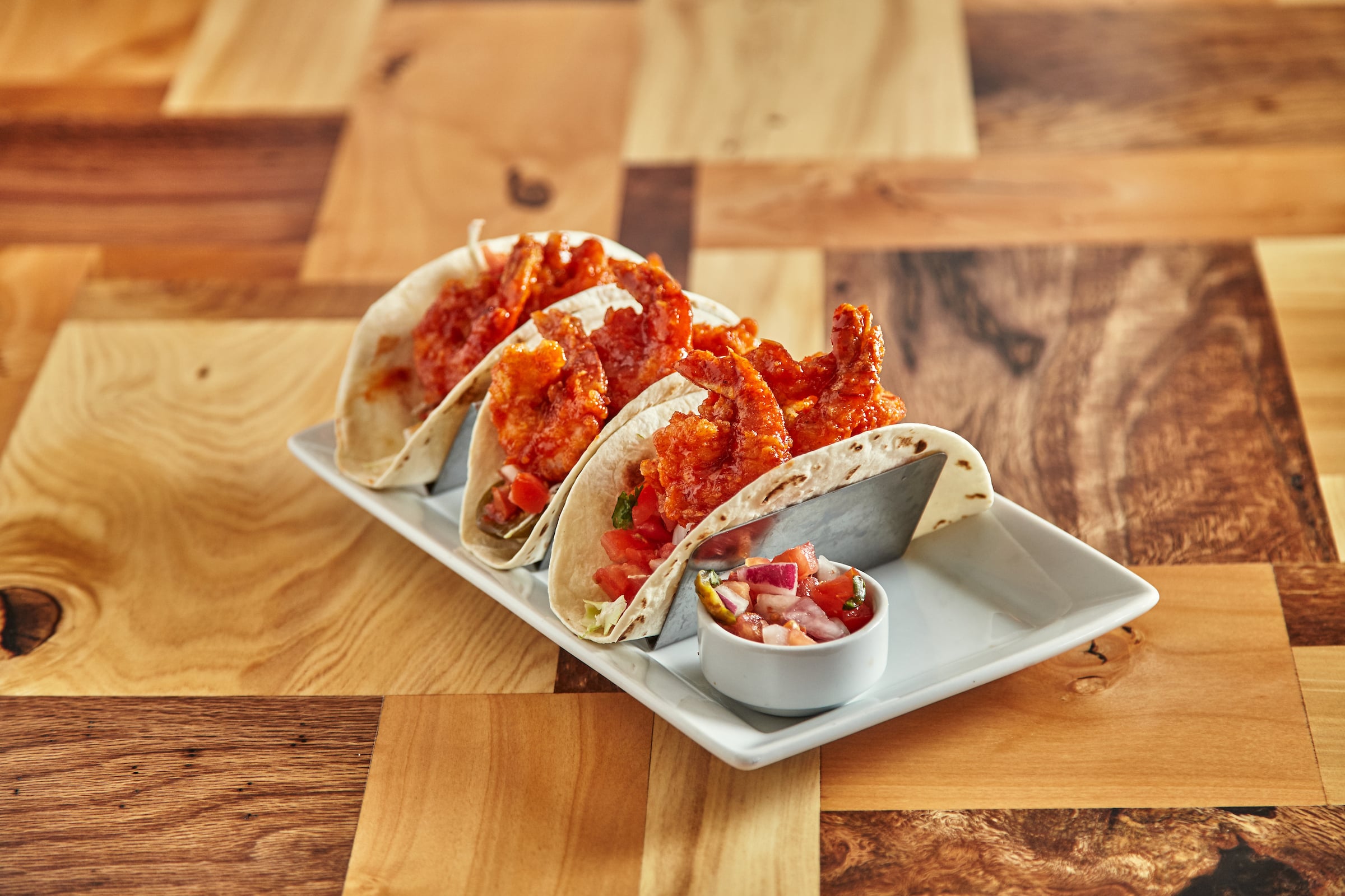 Fried shrimp tacos