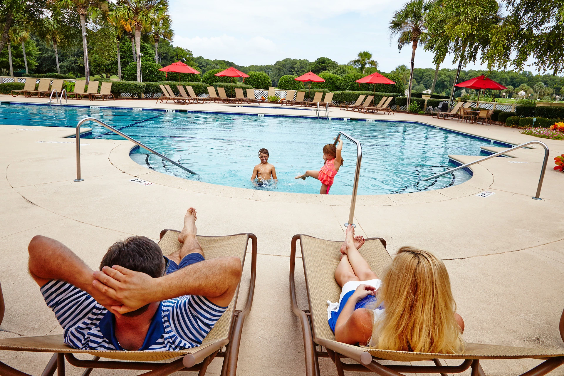 Country Club of Hilton Head - Family at the pool
