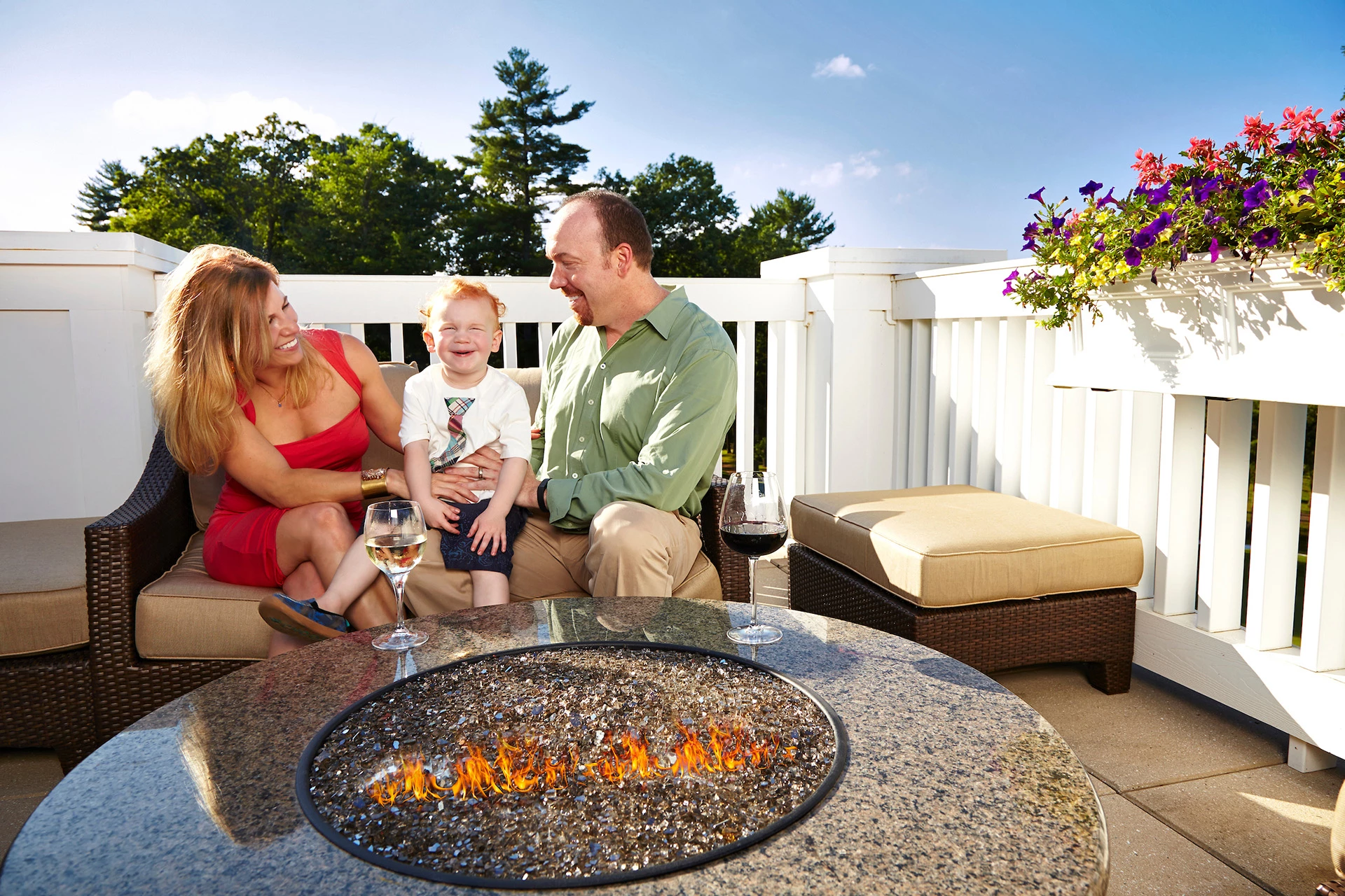 Ipswich Country Club - Family by the firepit
