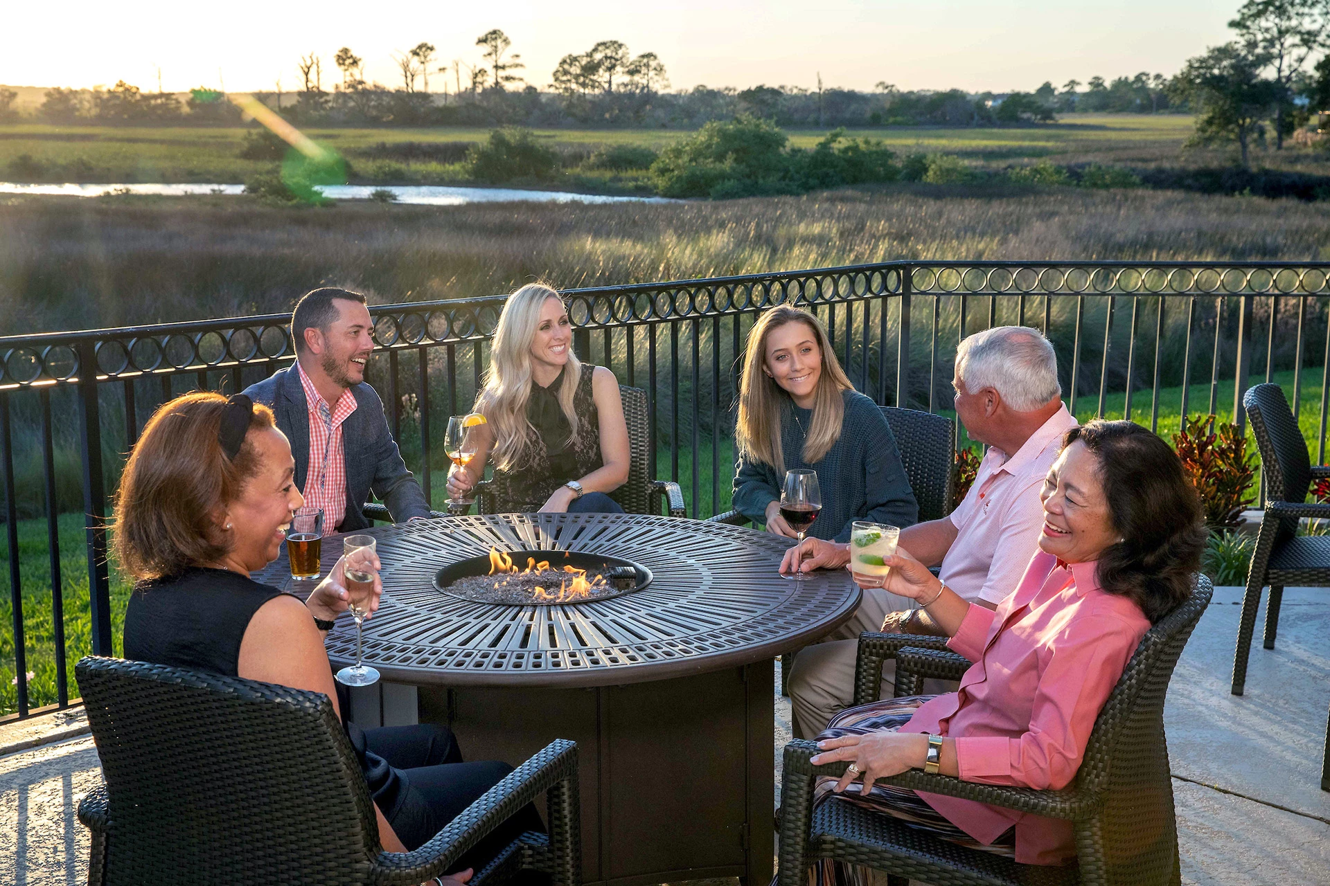 Marsh Creek Country Club - Members enjoying drinks on patio