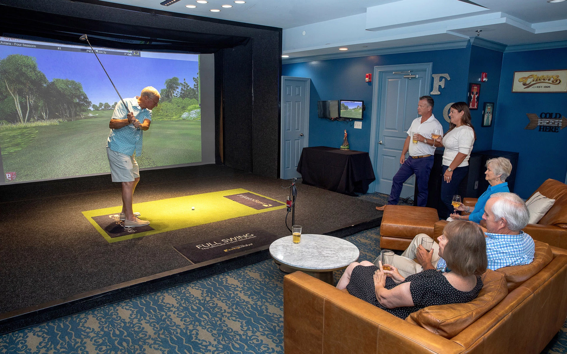 Indoor Golf Simulator in Peachtree City, GA.