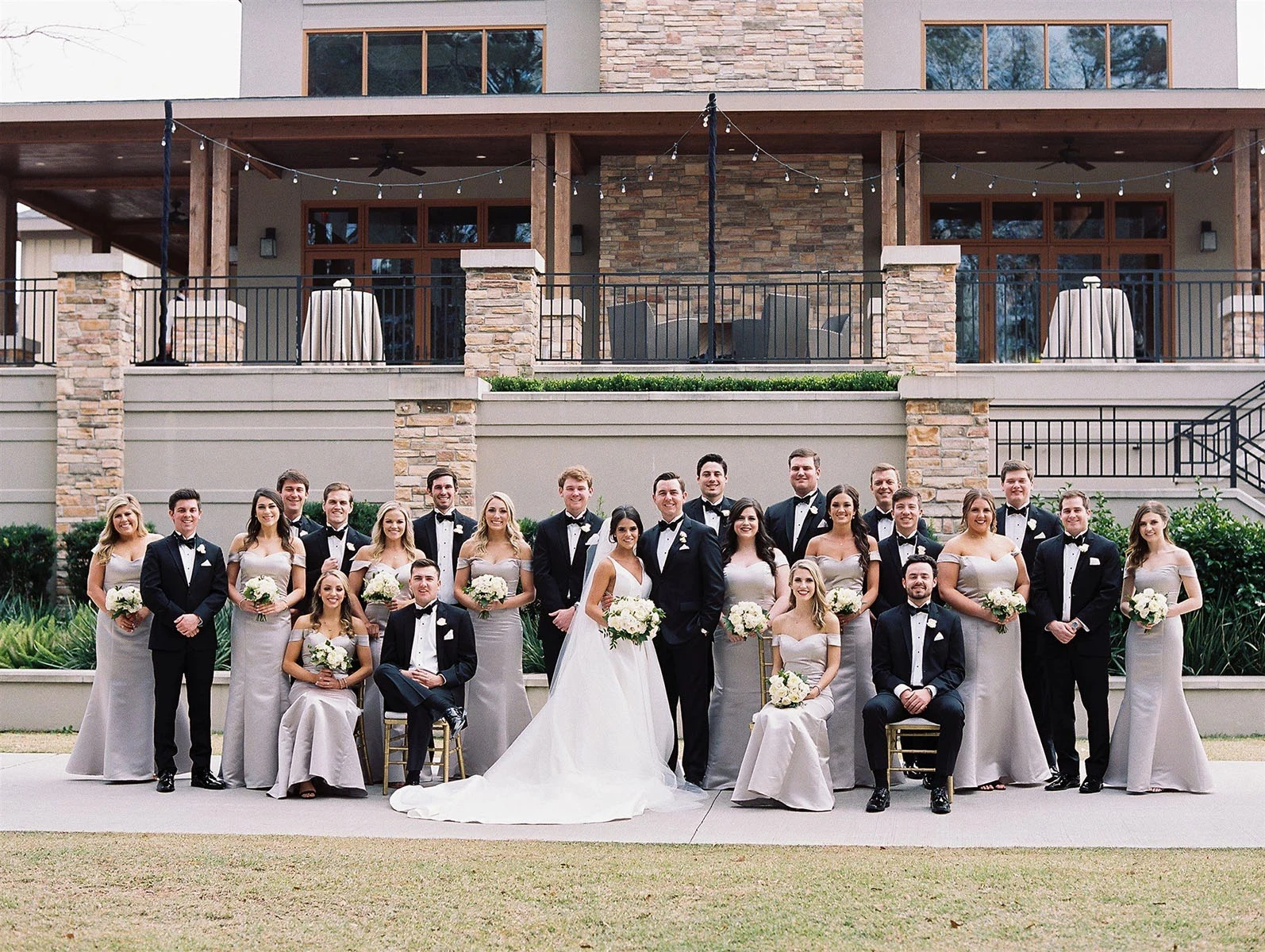 wedding party at the Woodlands Country Club