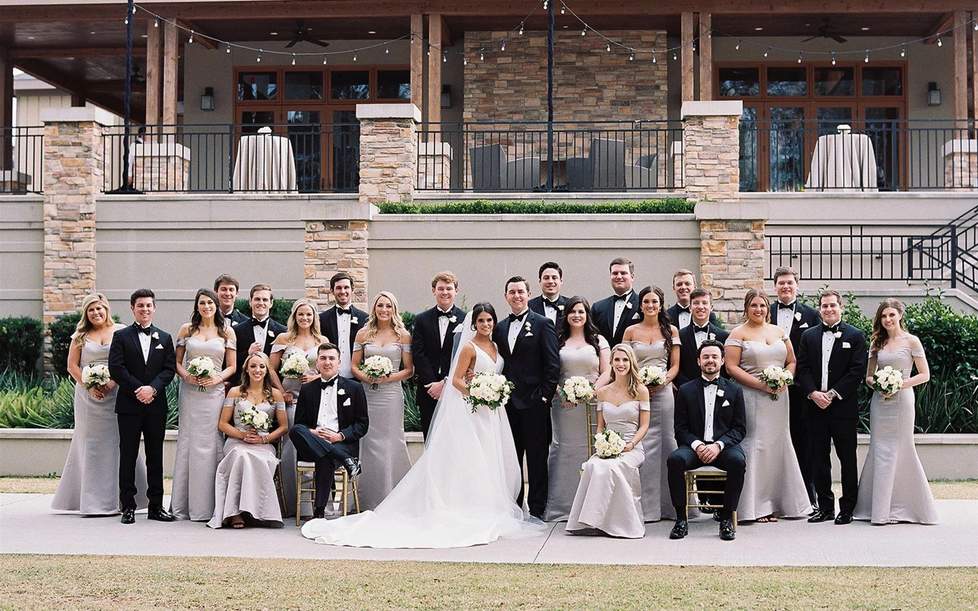 wedding party at the Woodlands Country Club