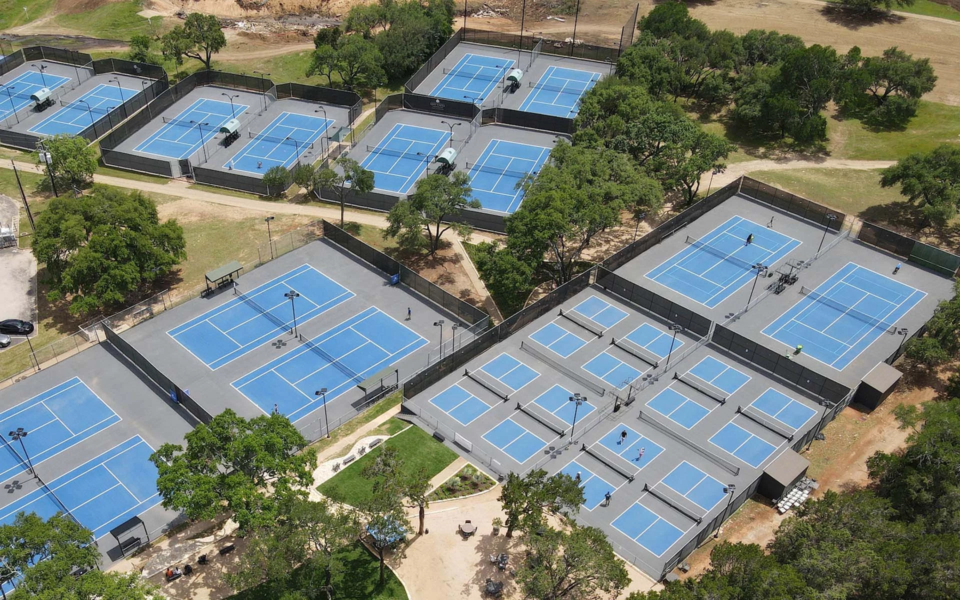 Westlake Country Club new tennis courts aerial view